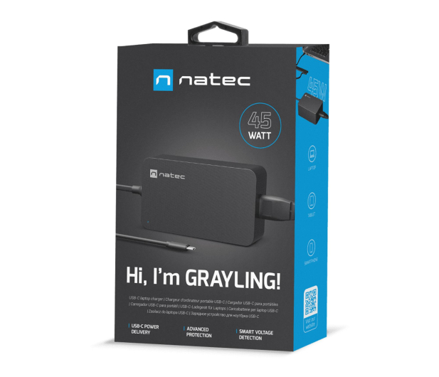 NATEC Grayling USB-C 45W do laptopów, tabletów, telefonów NZU-2033 - 1470239 - zdjęcie 4